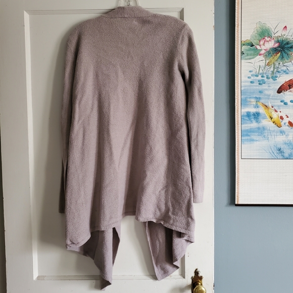 Barefoot Dreams Bamboo Chic Lite Calypso Wrap Cardigan Taupe Size S/M - Picture 3 of 6